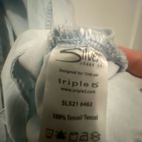 Silver jeans chambray dress with bow - Picture 5 of 8